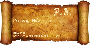 Pelvay Mária névjegykártya
