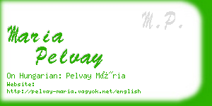 maria pelvay business card